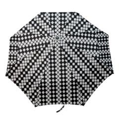 White Plaid Texture Folding Umbrellas by Mariart