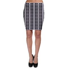 White Plaid Texture Bodycon Skirt