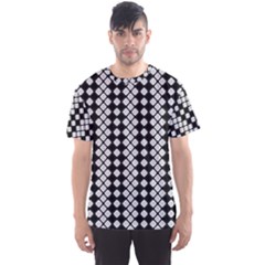 White Plaid Texture Men s Sports Mesh Tee