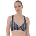 White Plaid Texture Sweetheart Sports Bra View1