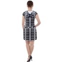 White Plaid Texture Drawstring Hooded Dress View2