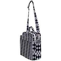 White Plaid Texture Crossbody Day Bag by Mariart