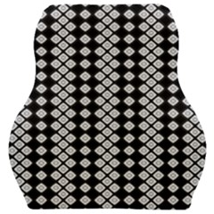 White Plaid Texture Car Seat Velour Cushion  by Mariart