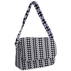 White Plaid Texture Courier Bag by Mariart