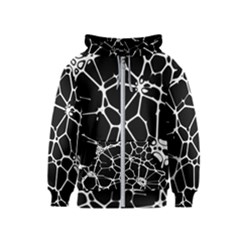 Neurons Braid Network Wattle Yarn Kids  Zipper Hoodie by HermanTelo