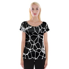 Neurons Braid Network Wattle Yarn Cap Sleeve Top by HermanTelo