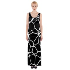 Neurons Braid Network Wattle Yarn Thigh Split Maxi Dress