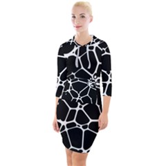 Neurons Braid Network Wattle Yarn Quarter Sleeve Hood Bodycon Dress by HermanTelo