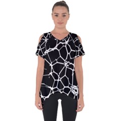 Neurons Braid Network Wattle Yarn Cut Out Side Drop Tee by HermanTelo