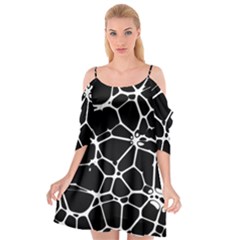 Neurons Braid Network Wattle Yarn Cutout Spaghetti Strap Chiffon Dress