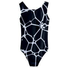 Neurons Braid Network Wattle Yarn Kids  Cut-out Back One Piece Swimsuit by HermanTelo