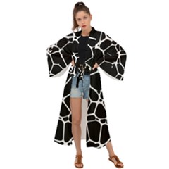 Neurons Braid Network Wattle Yarn Maxi Kimono