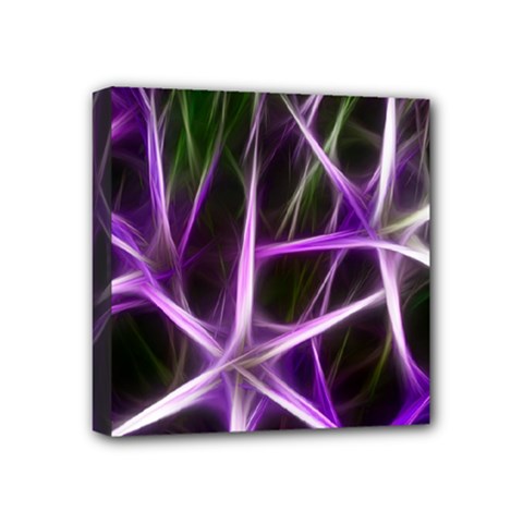 Neurons Brain Cells Imitation Mini Canvas 4  X 4  (stretched) by HermanTelo