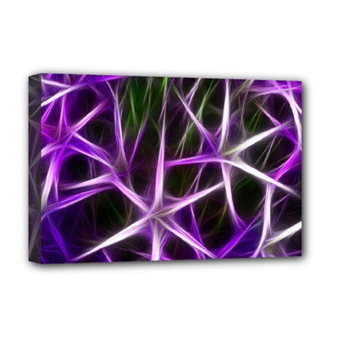 Neurons Brain Cells Imitation Deluxe Canvas 18  X 12  (stretched) by HermanTelo