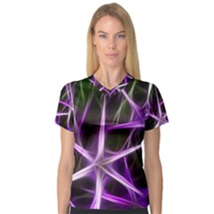 Neurons Brain Cells Imitation V-neck Sport Mesh Tee