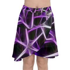 Neurons Brain Cells Imitation Chiffon Wrap Front Skirt