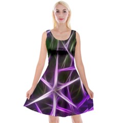 Neurons Brain Cells Imitation Reversible Velvet Sleeveless Dress