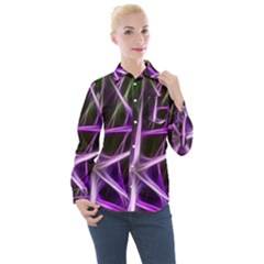 Neurons Brain Cells Imitation Women s Long Sleeve Pocket Shirt