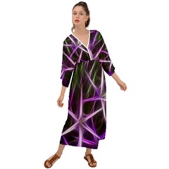 Neurons Brain Cells Imitation Grecian Style  Maxi Dress