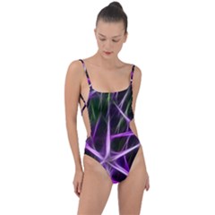 Neurons Brain Cells Imitation Tie Strap One Piece Swimsuit