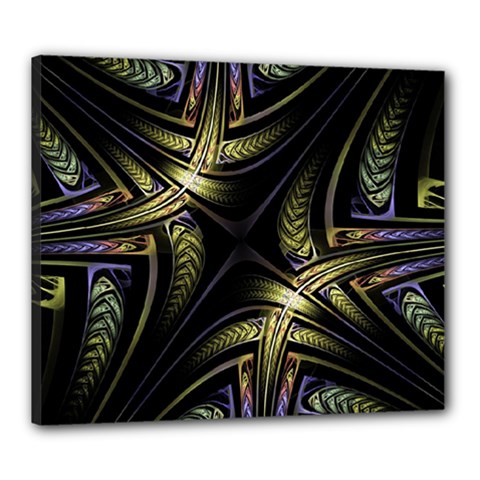 Fractal Texture Pattern Canvas 24  X 20  (stretched)