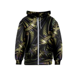 Fractal Texture Pattern Kids  Zipper Hoodie