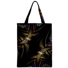 Fractal Texture Pattern Zipper Classic Tote Bag