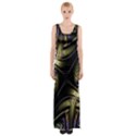 Fractal Texture Pattern Thigh Split Maxi Dress View1