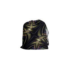 Fractal Texture Pattern Drawstring Pouch (xs)