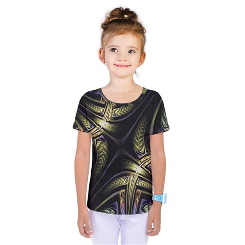 Fractal Texture Pattern Kids  One Piece Tee by HermanTelo