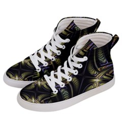 Fractal Texture Pattern Women s Hi-top Skate Sneakers