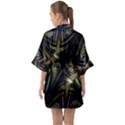 Fractal Texture Pattern Half Sleeve Satin Kimono  View2