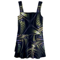 Fractal Texture Pattern Kids  Layered Skirt Swimsuit