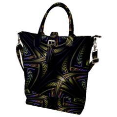 Fractal Texture Pattern Buckle Top Tote Bag