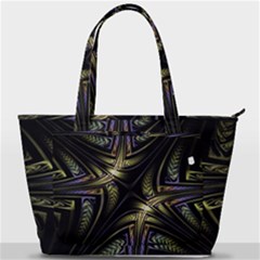 Fractal Texture Pattern Back Pocket Shoulder Bag 