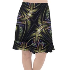 Fractal Texture Pattern Fishtail Chiffon Skirt by HermanTelo