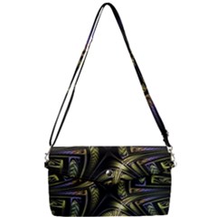 Fractal Texture Pattern Removable Strap Clutch Bag