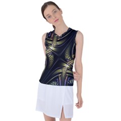 Fractal Texture Pattern Women s Sleeveless Sports Top by HermanTelo