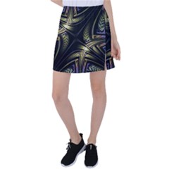 Fractal Texture Pattern Tennis Skirt