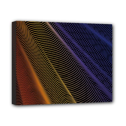 Rainbow Waves Mesh Colorful 3d Canvas 10  X 8  (stretched)