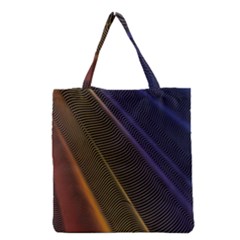 Rainbow Waves Mesh Colorful 3d Grocery Tote Bag