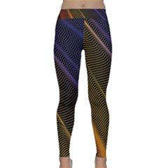 Rainbow Waves Mesh Colorful 3d Classic Yoga Leggings