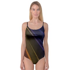 Rainbow Waves Mesh Colorful 3d Camisole Leotard 