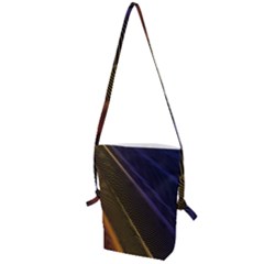 Rainbow Waves Mesh Colorful 3d Folding Shoulder Bag