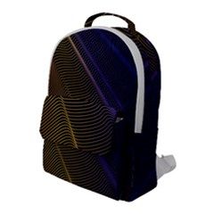 Rainbow Waves Mesh Colorful 3d Flap Pocket Backpack (large)