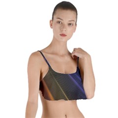 Rainbow Waves Mesh Colorful 3d Layered Top Bikini Top 