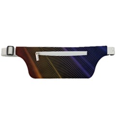 Rainbow Waves Mesh Colorful 3d Active Waist Bag