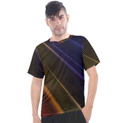 Rainbow Waves Mesh Colorful 3d Men s Sport Top