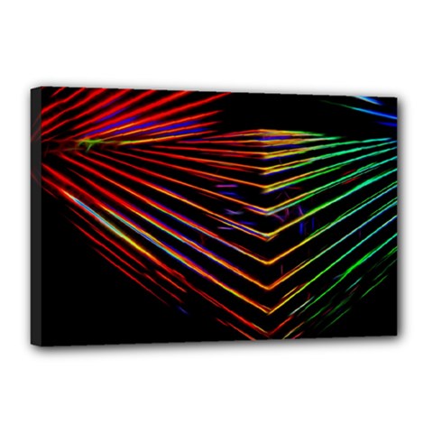 Abstract Neon Background Light Canvas 18  X 12  (stretched)