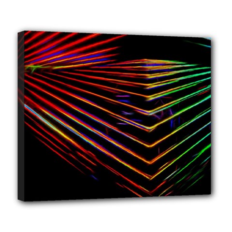 Abstract Neon Background Light Deluxe Canvas 24  X 20  (stretched)